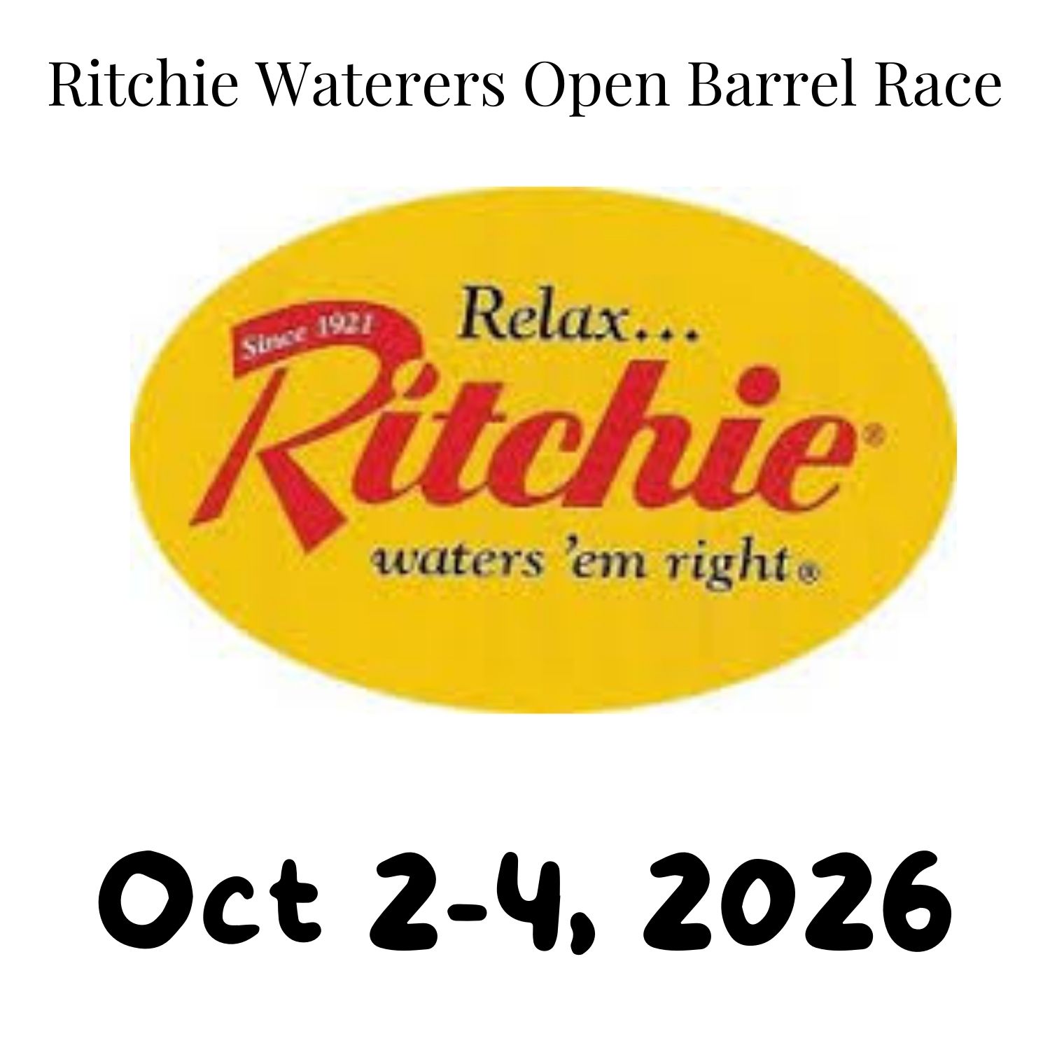 Ritchie Waterers Open barrel Race